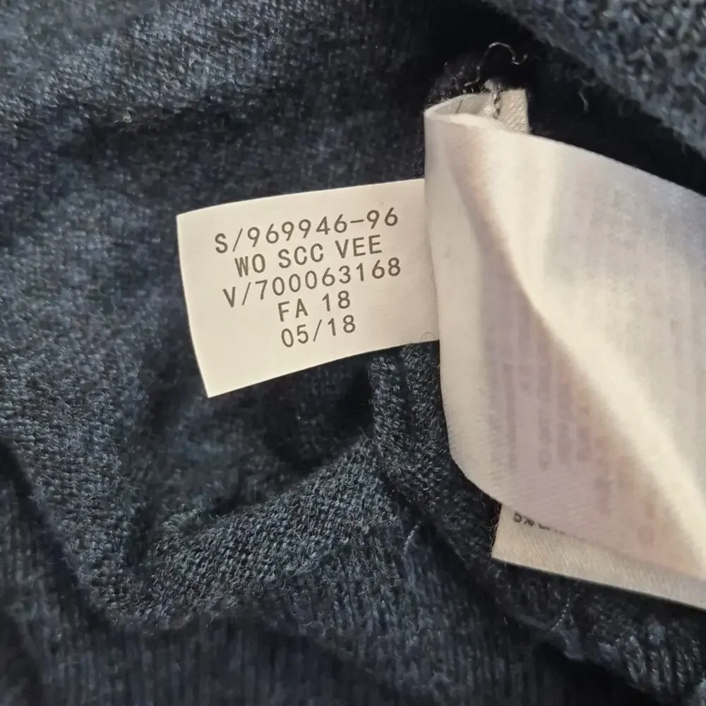 Banana Republic Luxury Blend Preppy Sweater Cotton Silk Cashmere Blue Mens XL
